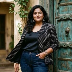 Talbots Polka Dot Blazer